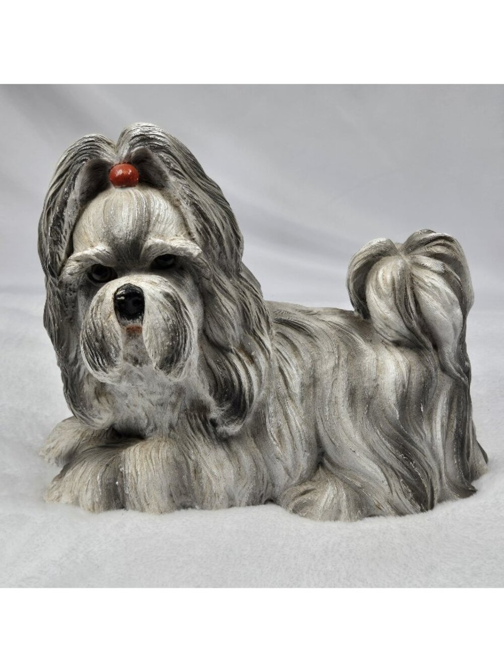 Gray & White Shih Tzu Dog Figurine Universal Statuary 1989 #870